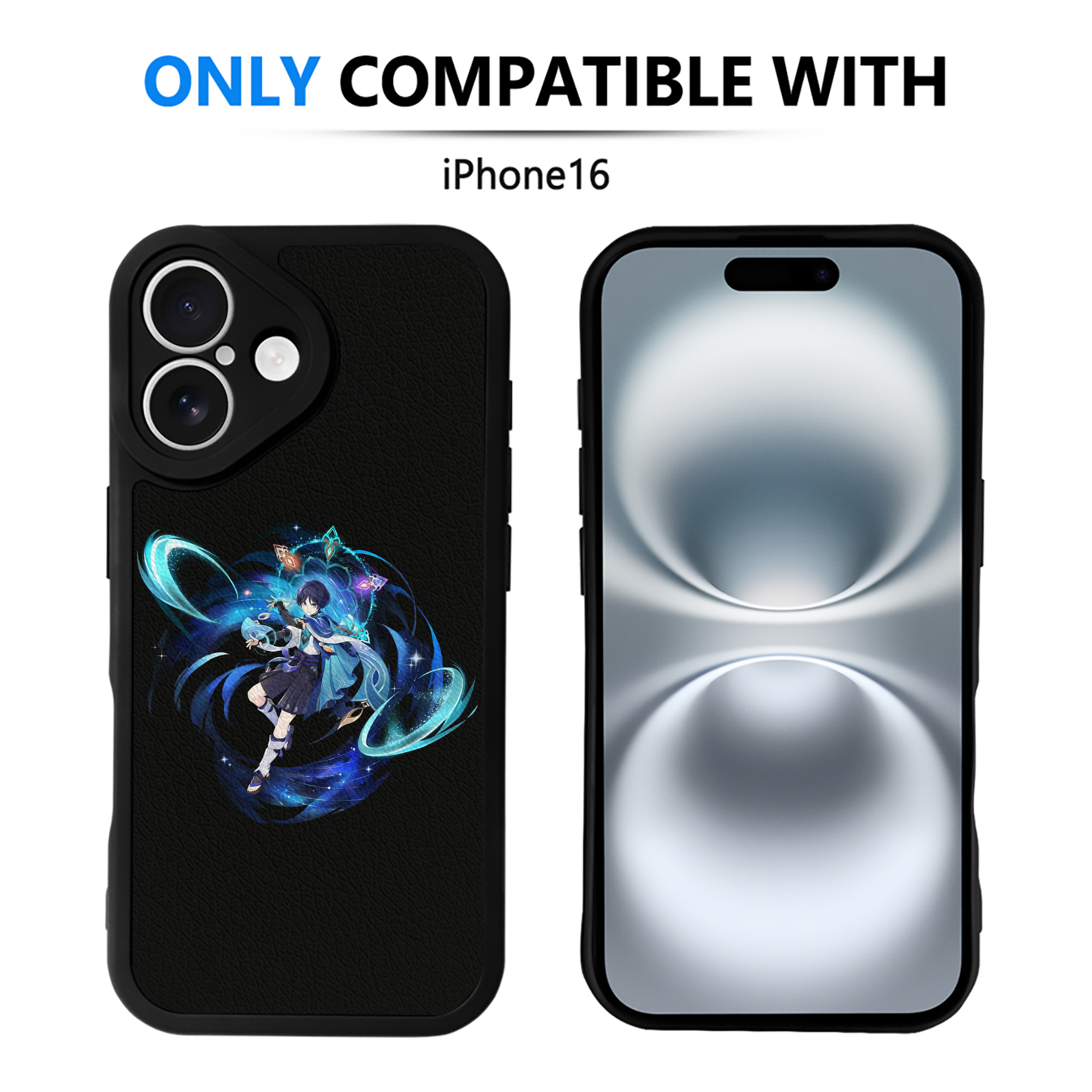 げんし神 さんペい genshin Sanpei 【iPhone 16シリーズ対応】シリコンスマホケース（レザー調） 材質：シリコン